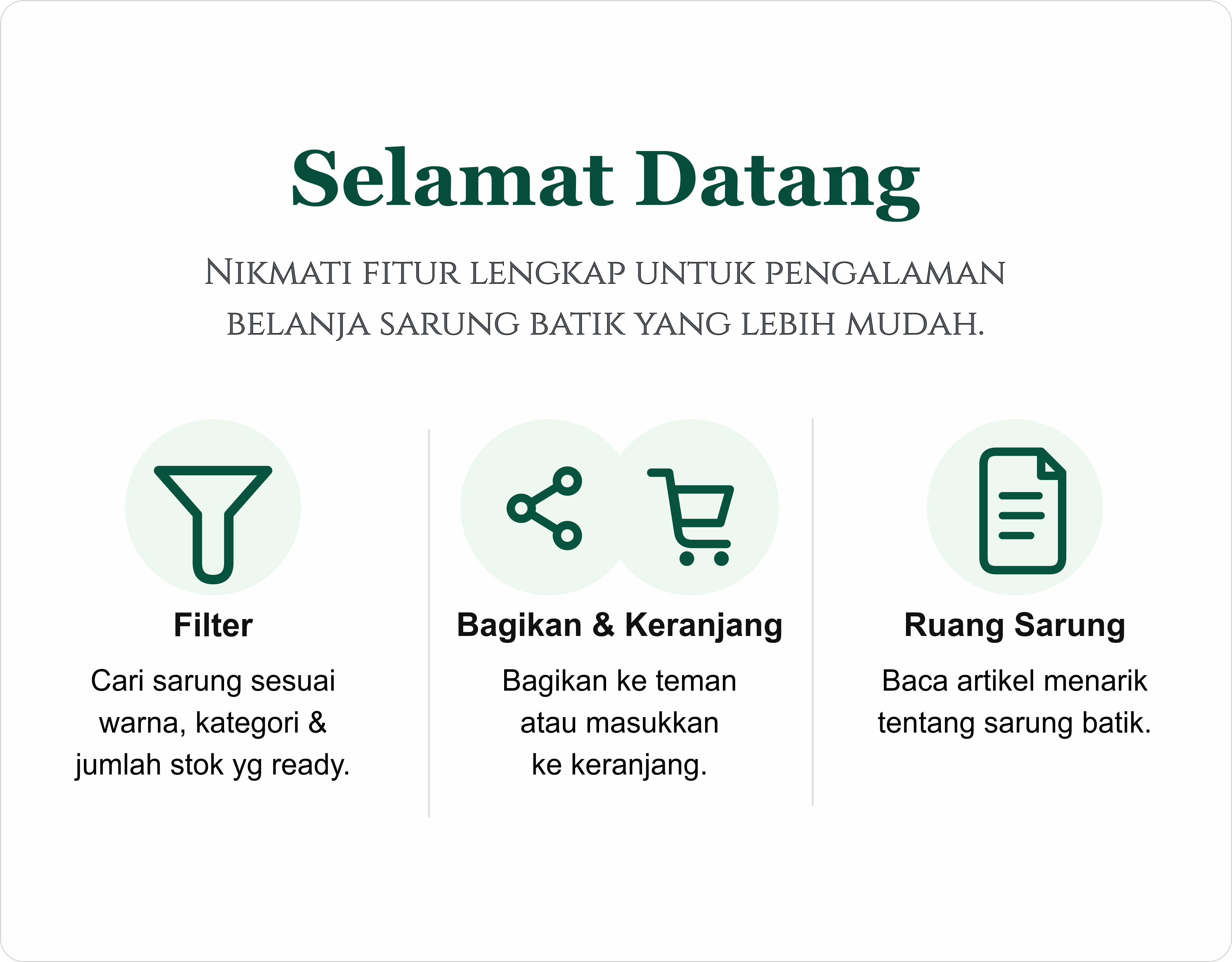 Panduan Singkat Sarung Batik